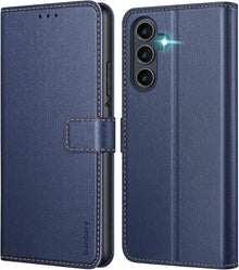 Samsung Galaxy A25 5G Handyhülle Leder Klapphülle Blau