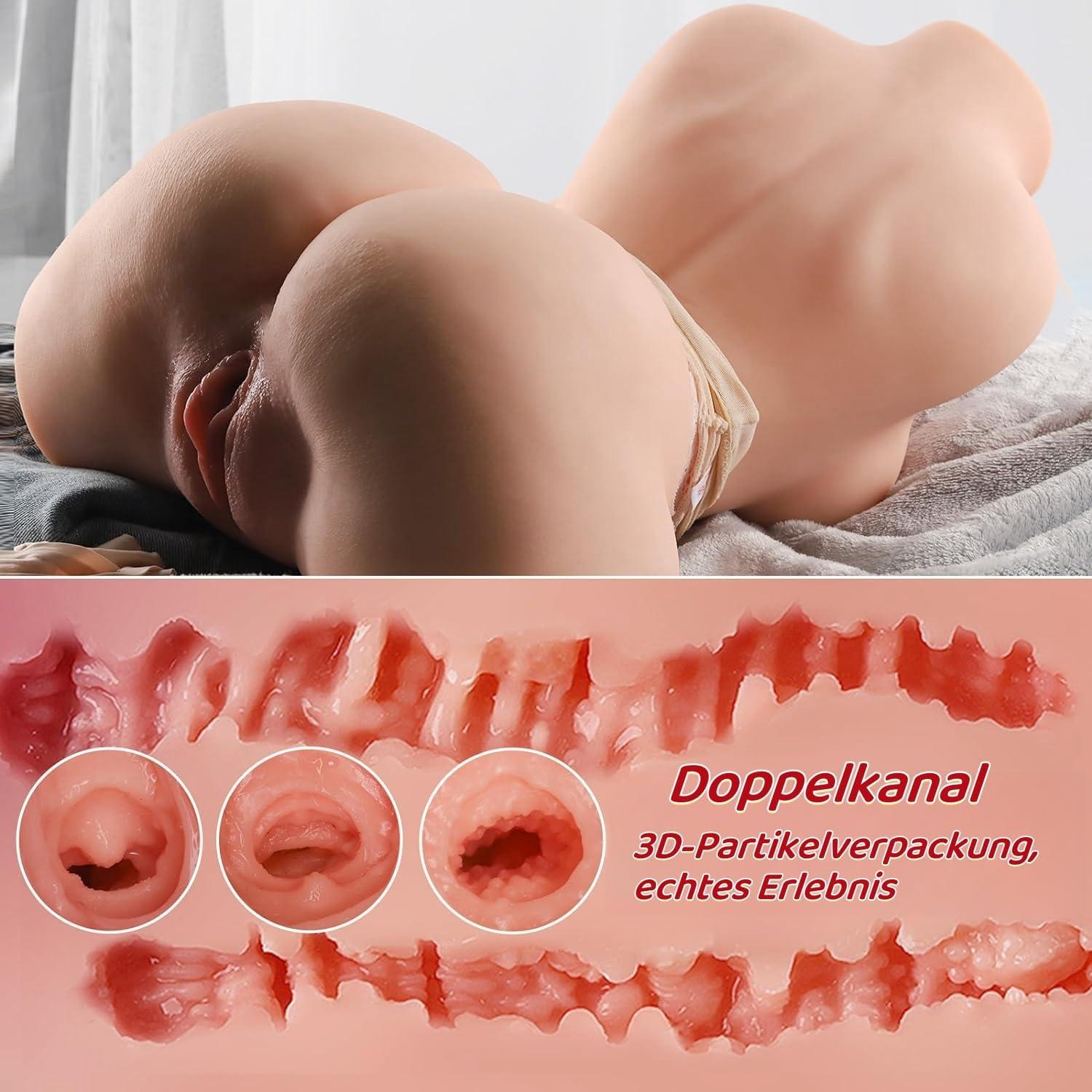 Männlicher Masturbator 3D Taschenmuschi 2 in 1 Sexspielzeug Men