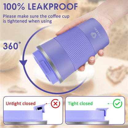 Isolierter Edelstahl Reisebecher 380ml Vakuum doppelwandig Kaffee Mug