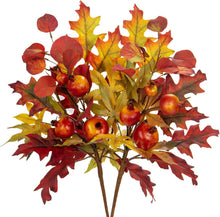 Künstlicher Herbstzweig Eichenblatt mit Eichel 2er Set