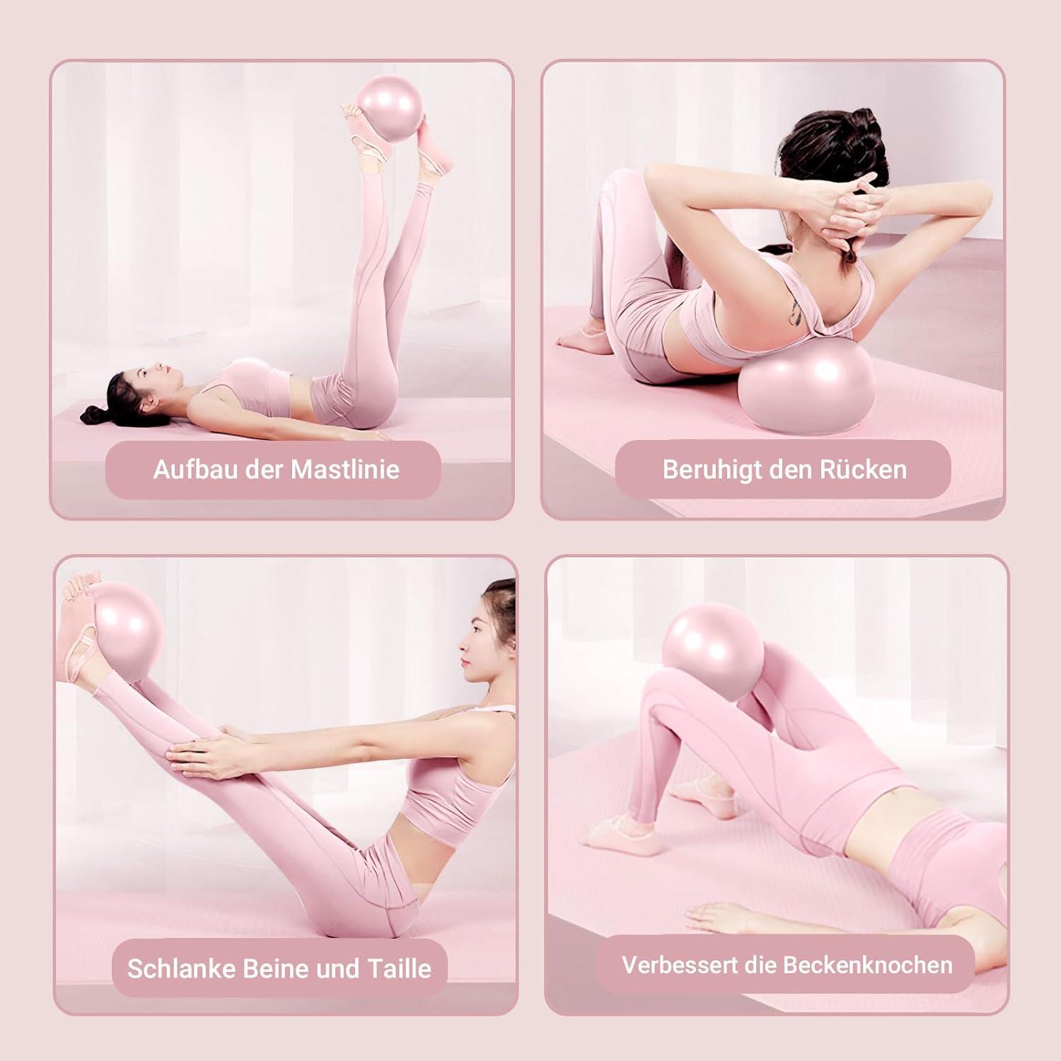 25cm Gymnastikball Pilates Yoga Ball Fitnessball Baby Soft Pink