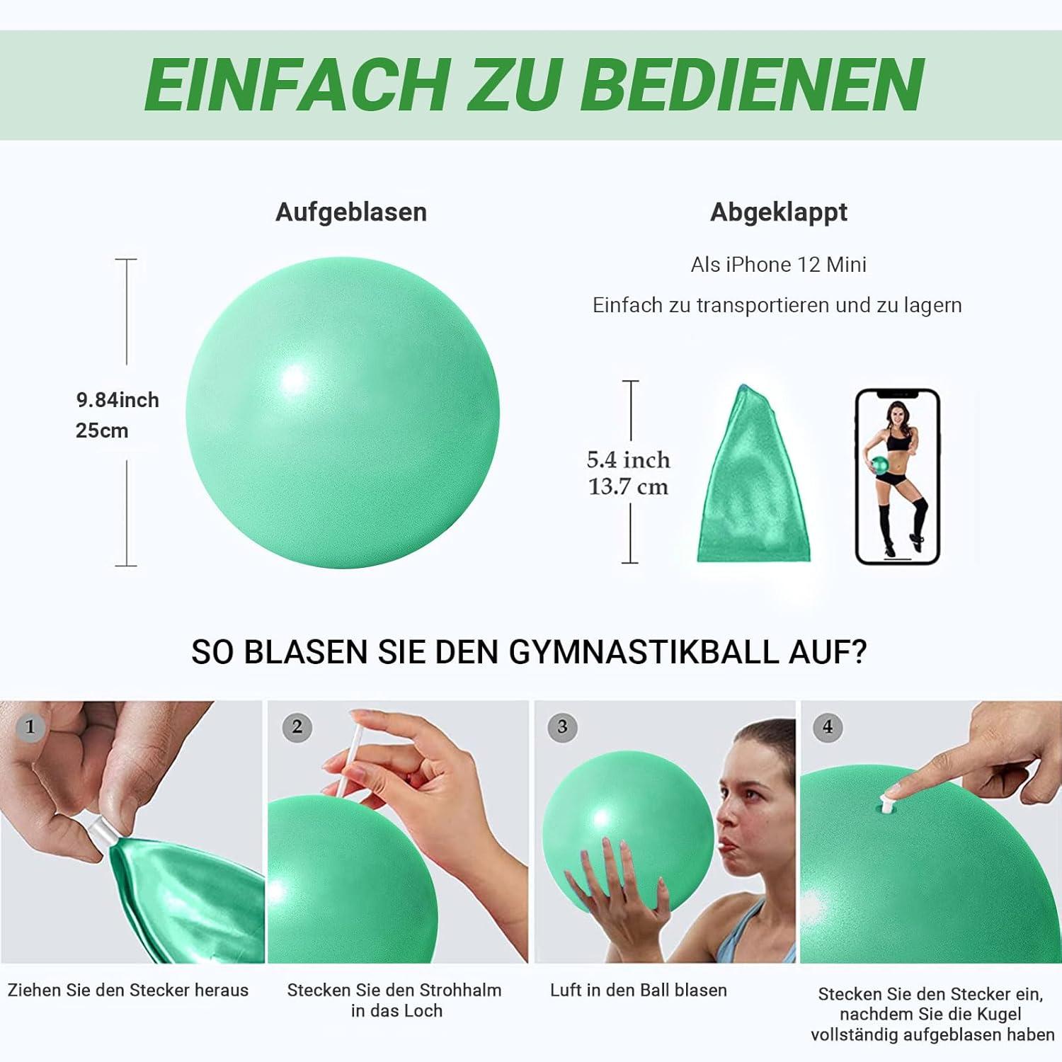 Mini Gymnastikball Pilates-Ball Yoga Baby Soft Rutschfest Fitnessball
