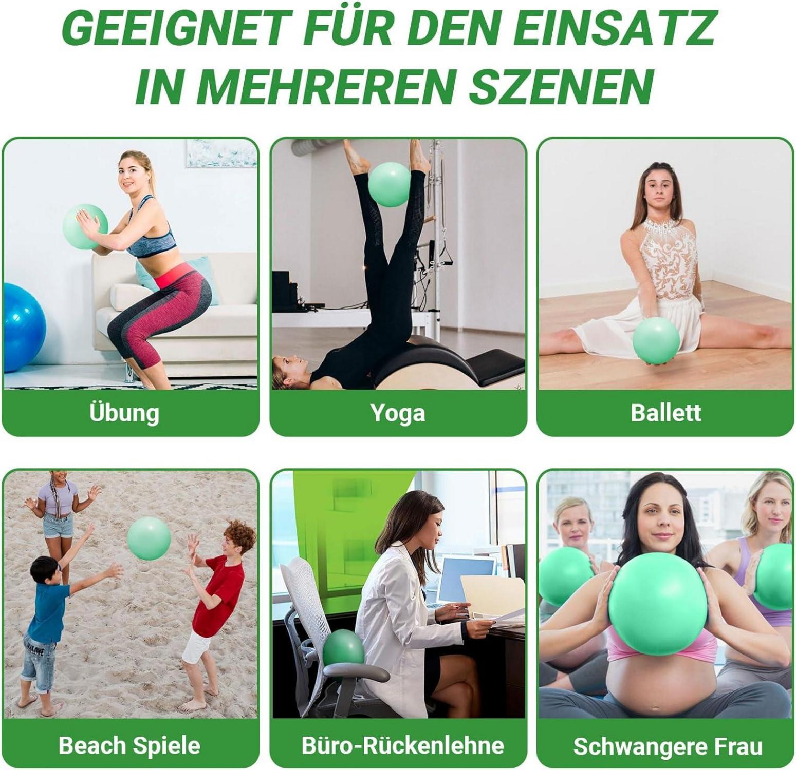 Gymnastikball 25cm Yoga Pilates-Ball Soft Rutschfester Fitnessball