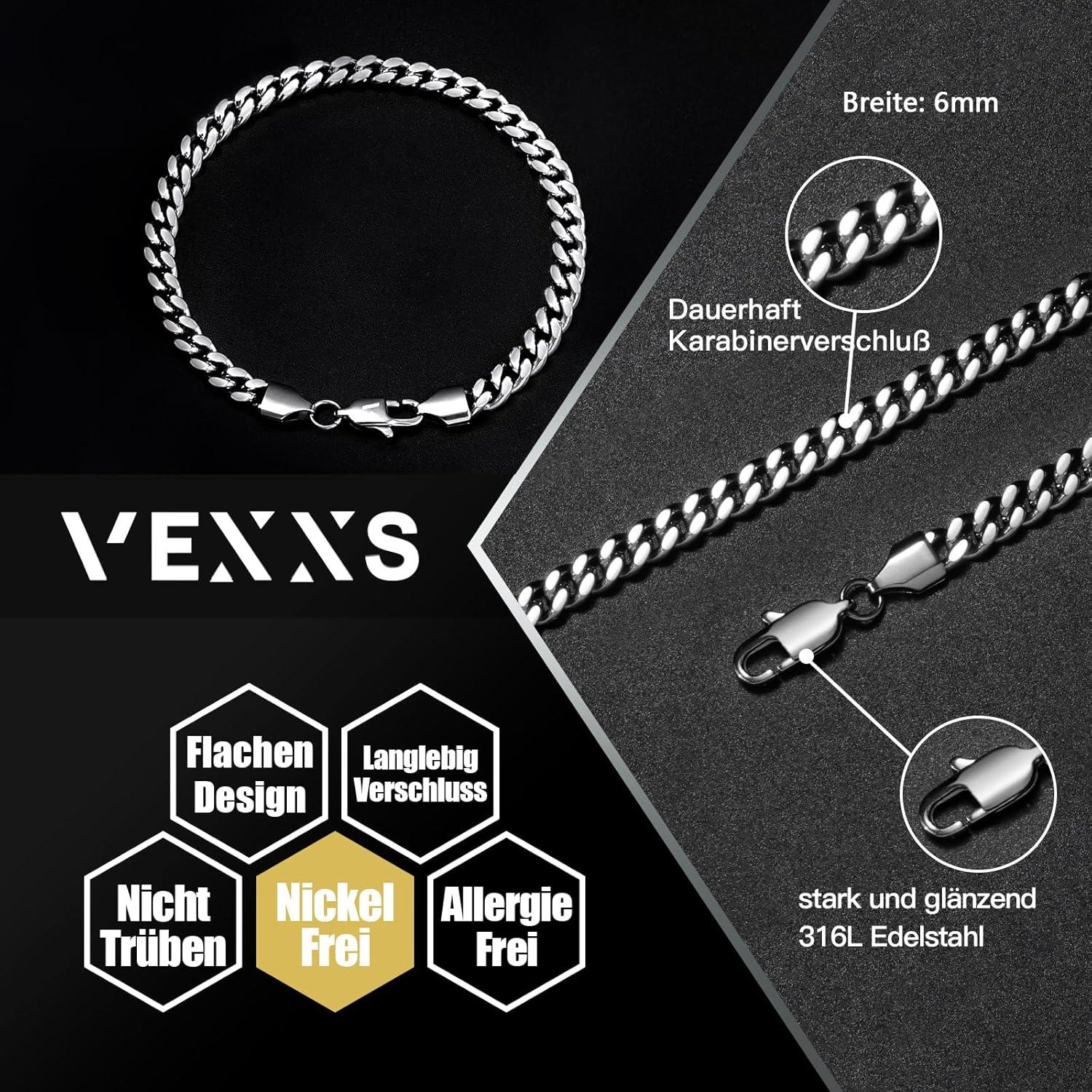 Vergoldetes Kubanisches Armband Herren 6mm GoldPanzerarmband 18 Karat