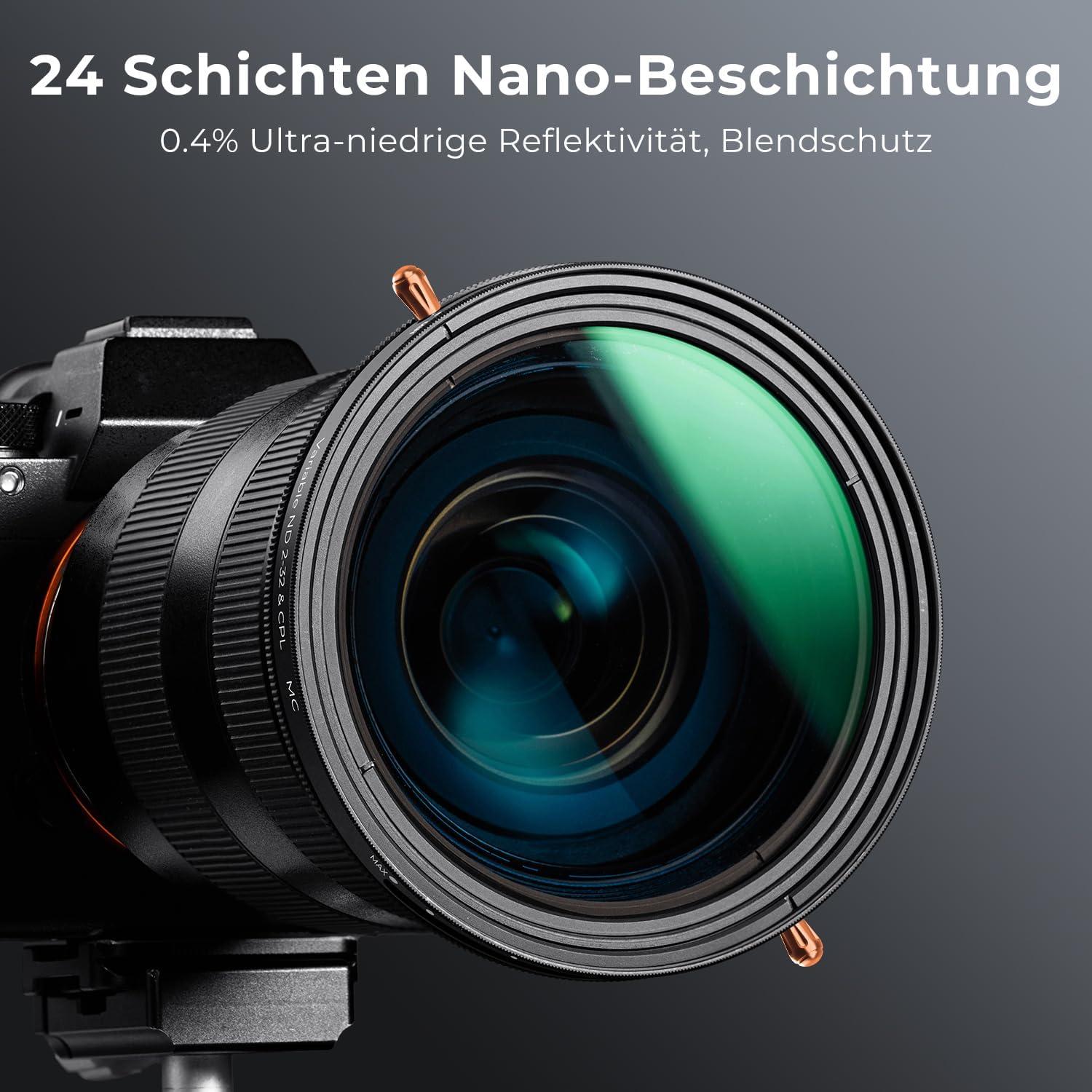 Nano-D Serie ND Filter 77mm CPL&ND2-ND32 2 in 1 multifunktionaler