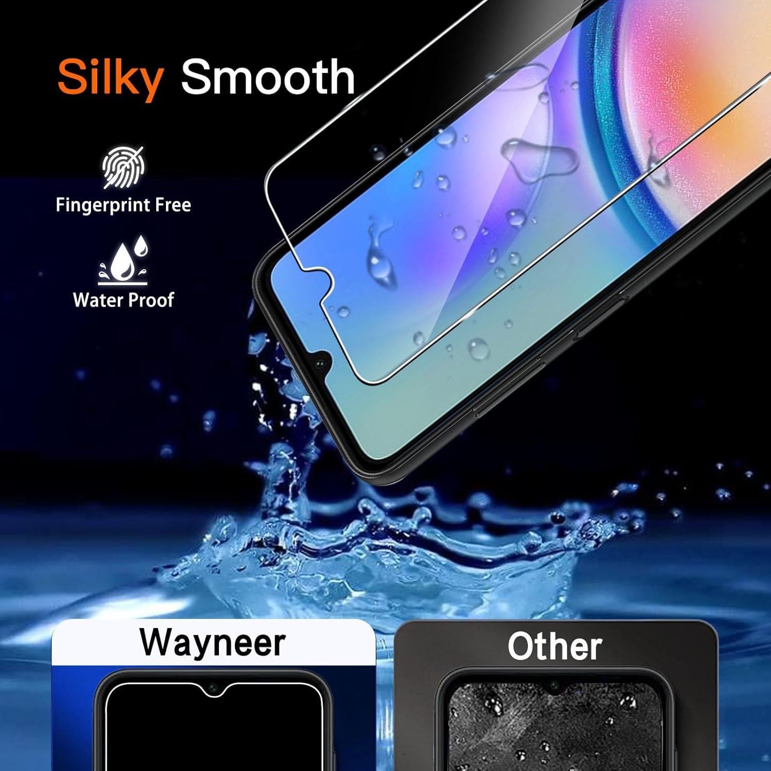 Wayneer Samsung Galaxy A05S Schutzfolie Panzerglas 2 Stück Anti-Kratzen Folie 9H Härte Displayfolie a05s