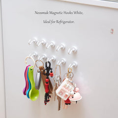 10kg Neosmuk Magnethaken Weiß 10er Set Stark Magnetisch