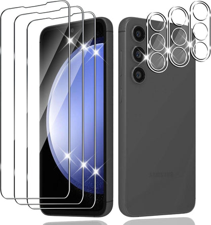 Schutzfolie 3er Set für Samsung Galaxy S23 FE Panzerglas 9H Härte