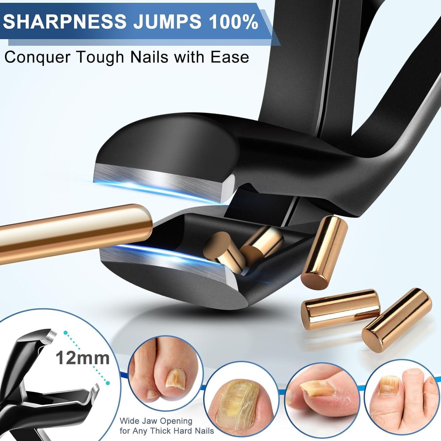 Nagelknipser mit abgewinkeltem Kopf für dicke Nägel - Ergonomisch