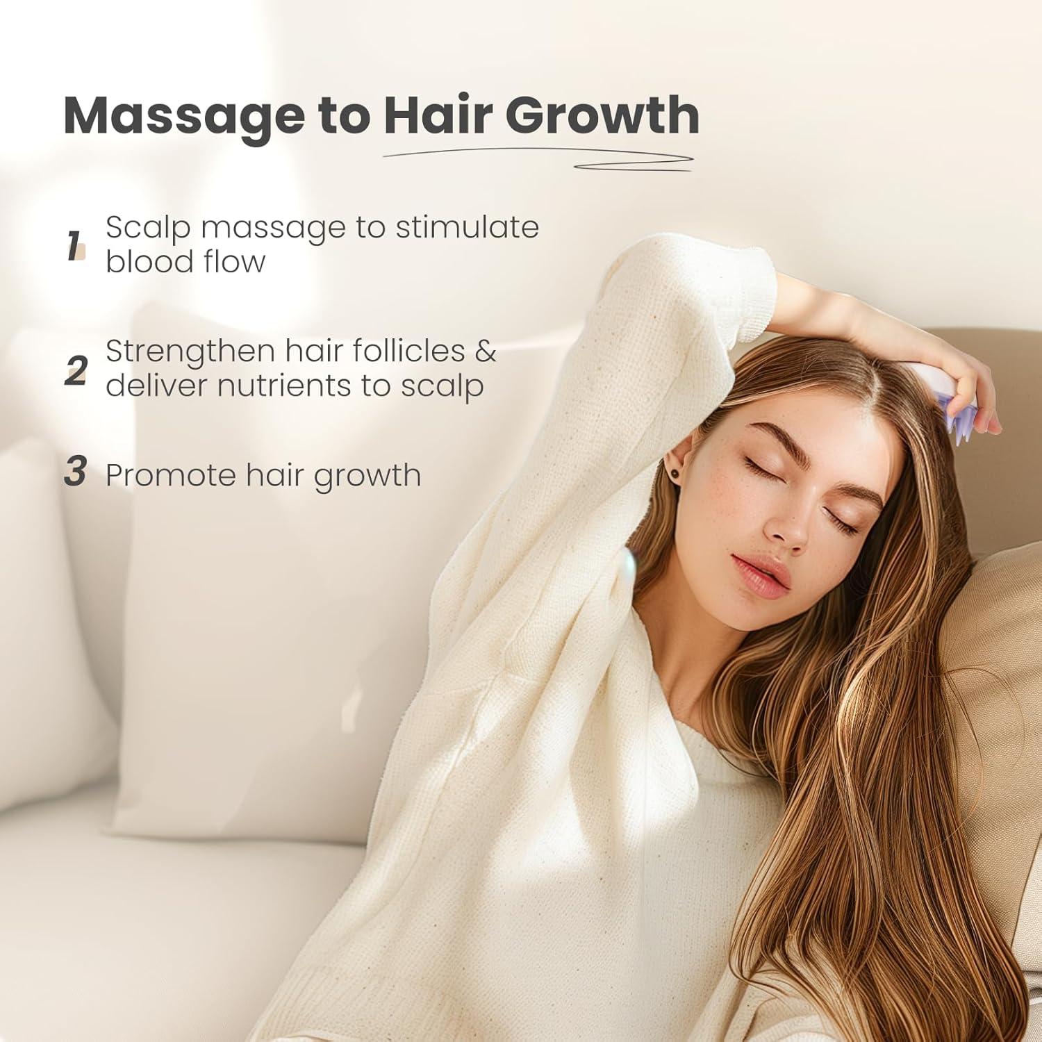 AIMIKE Kopfhaut Massagebürste Shampoo Bürste Blatt Serie Haarwachstum Scalp