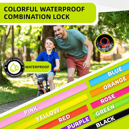 Fahrradschloss Zahlen Kinder 10x650MM Mädchen Jungen Rot