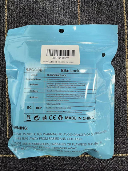 Fahrradschloss für Kinder 10 x 650MM Zahlenschloss Rot anti-Diebstahl Toy/Auto Fahrrad-Schloss SPGOOD