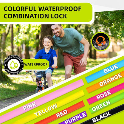 Fahrradschloss mit Zahlen für Kinder 10x650MM Pink