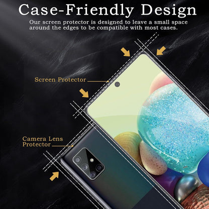 3 Stück Schutzfolie Samsung Galaxy A71/A72/A73 HD Displayschutzfolie