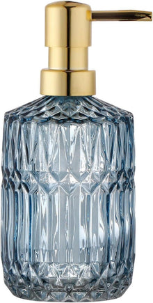 Seifenspender Nachfüllbar Glas Diamantschliff Blue