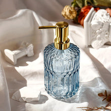 Nachfüllbarer Seifenspender aus Glas Blau - Badezimmer