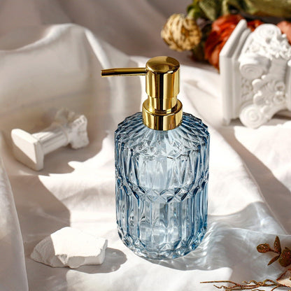 Nachfüllbarer Seifenspender aus Glas Blau - Badezimmer