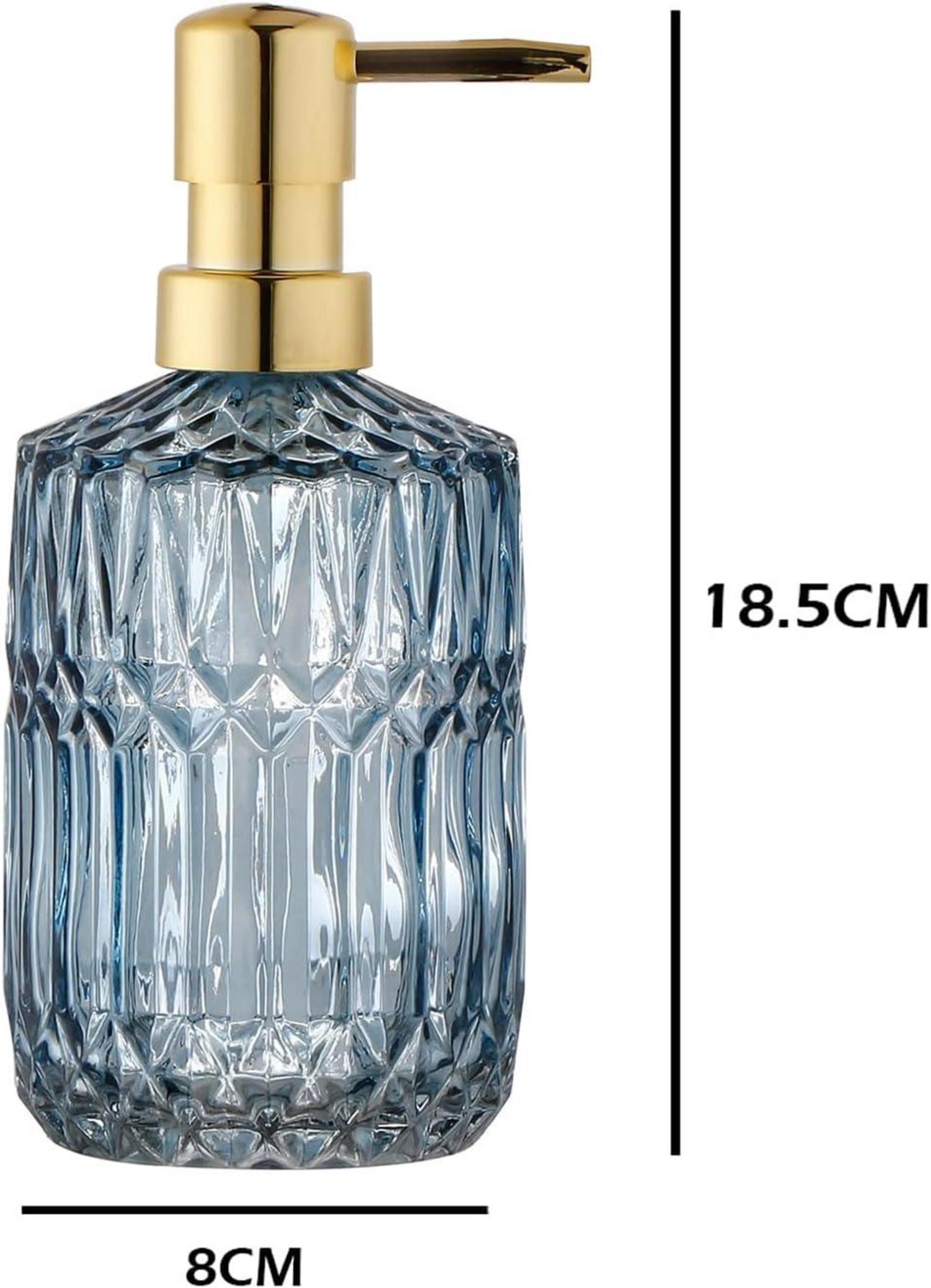 Seifenspender Nachfüllbarer Glas Flüssigseifen Spender Blau