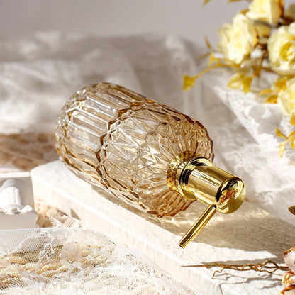 Nachfüllbarer Glas Seifenspender für Bad und Küche Amber