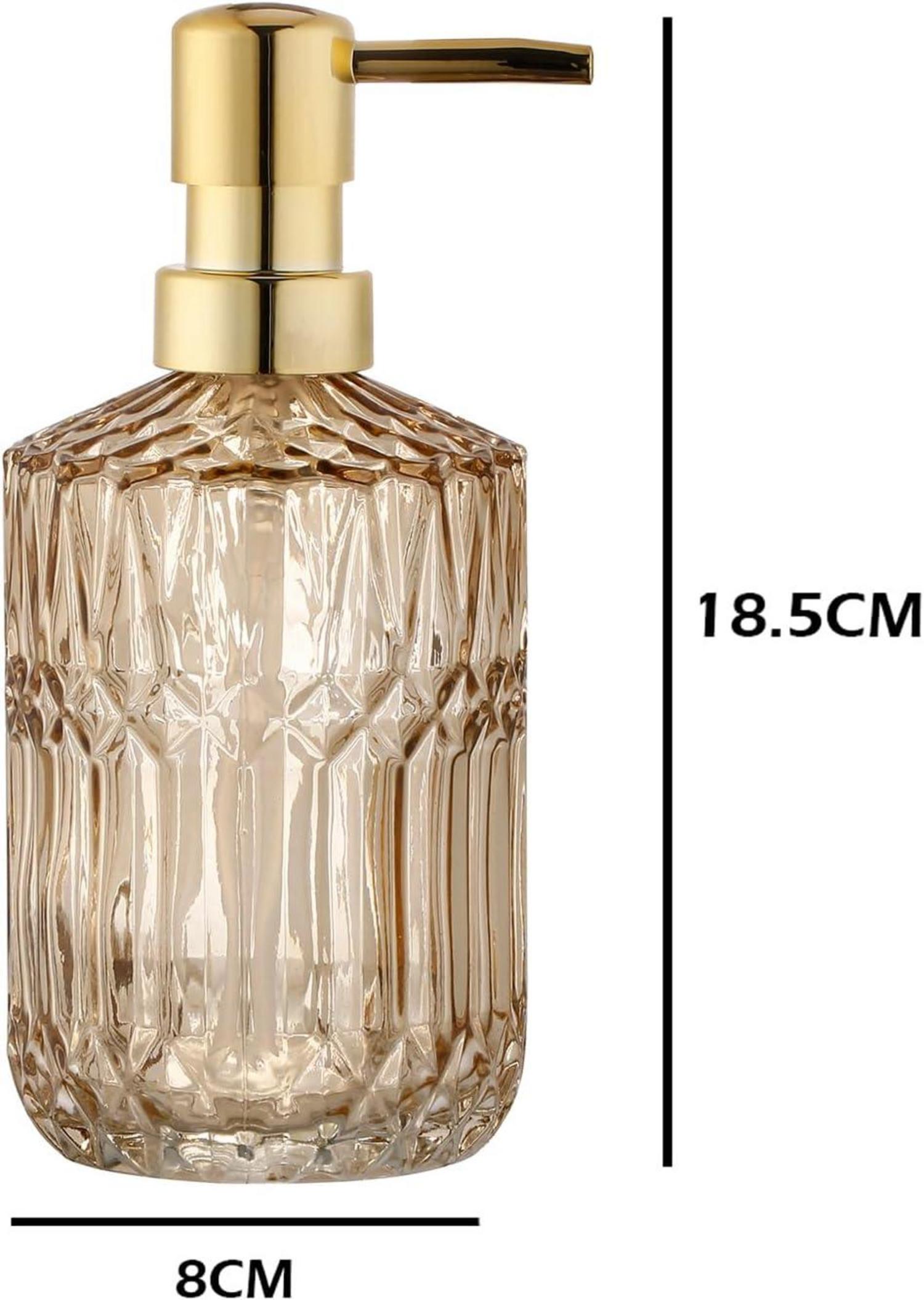 Nachfüllbarer Glas Seifenspender für Geschirrspülmittel Shampoo-Lotion