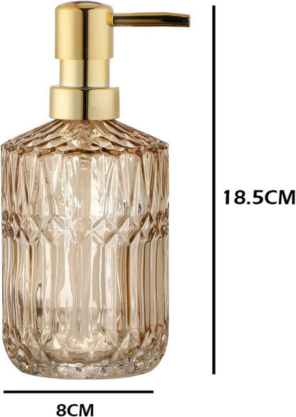 Nachfüllbarer Glas Seifenspender für Geschirrspülmittel Shampoo-Lotion