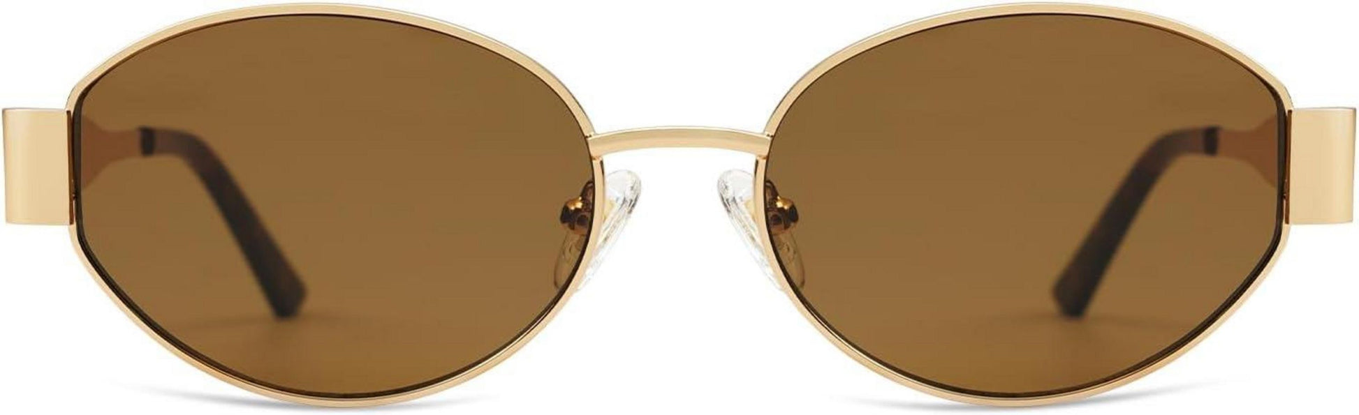 Retro Oval Sonnenbrille Damen Herren Metal UV400 Schutz