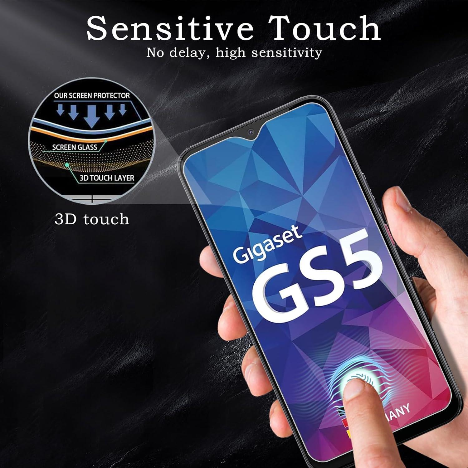 3x Panzer Schutzglas für Gigaset GS5 HD Display 9H Härte Anti-Kratzen Anti-Öl