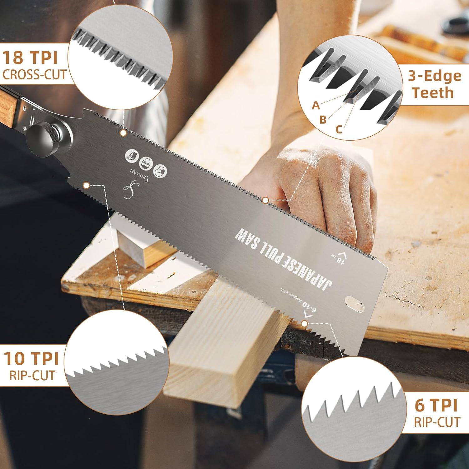 Profi Ryoba Japansäge SK5 Karbonstahl 233mm abnehmbar 6-10/18 ZpZ Holzsäge