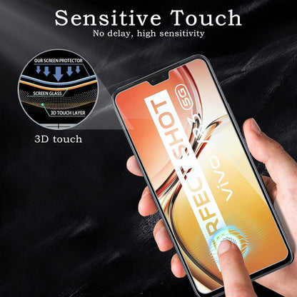 3er Pack Schutzfolie für Vivo V23 5G, HD Panzerglas Displayschutz 9H Härte