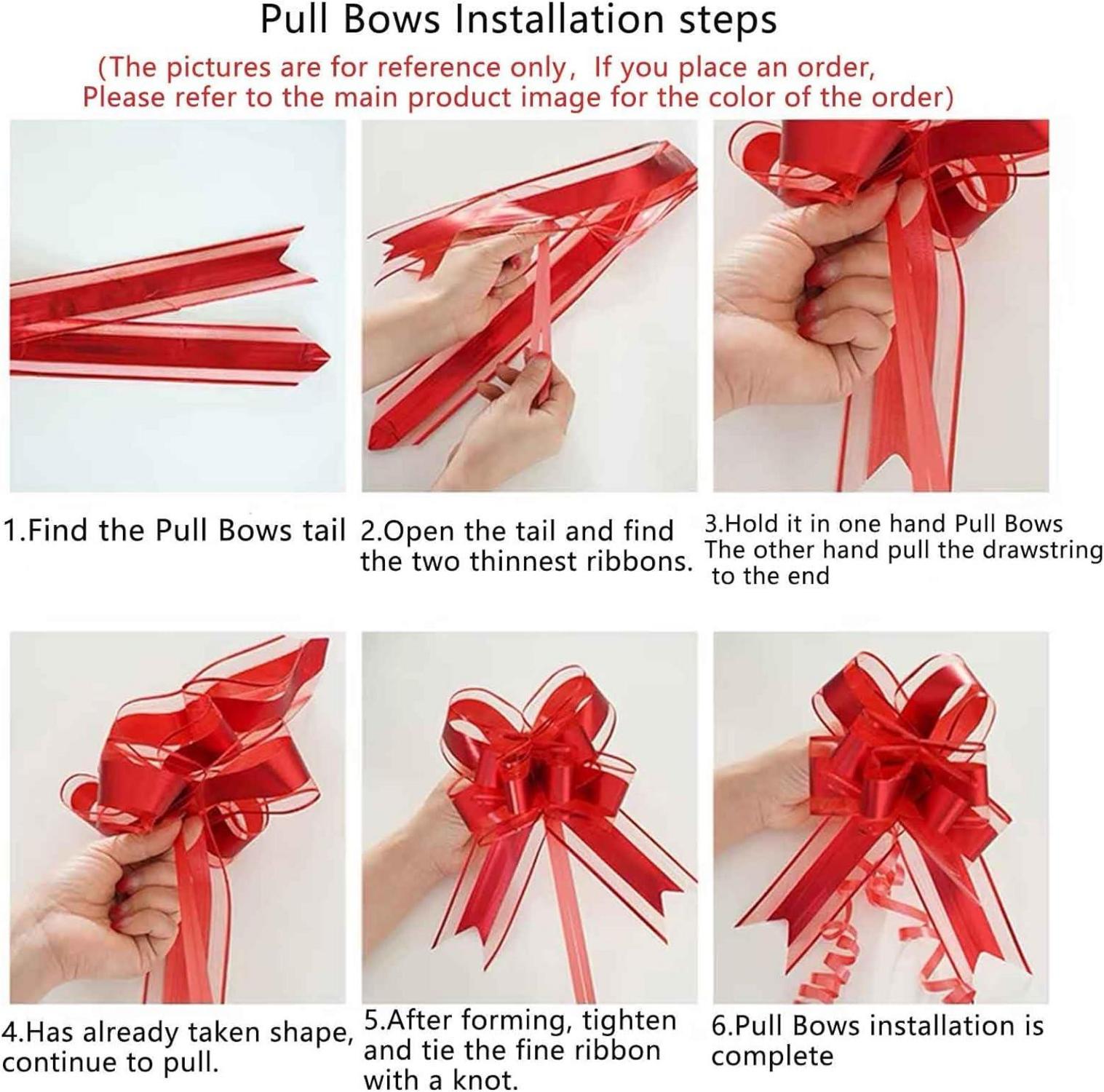 Riesige Geschenk Schleife 5er Set Polypropylen Große Pull Bow