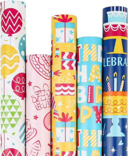 Geschenkpapier Rolle Geburtstag 5x3M Kindergeburtstag Party Baby