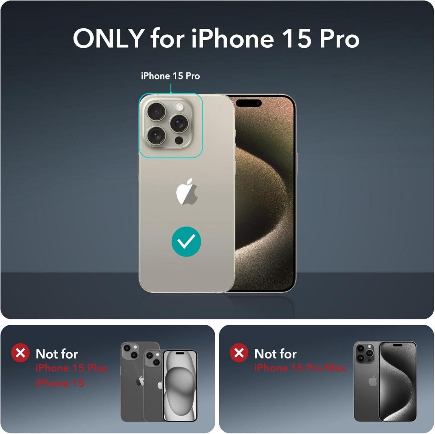 ESR iPhone 15 Pro Hülle MagSafe 360 Grad Schutzhülle Grau