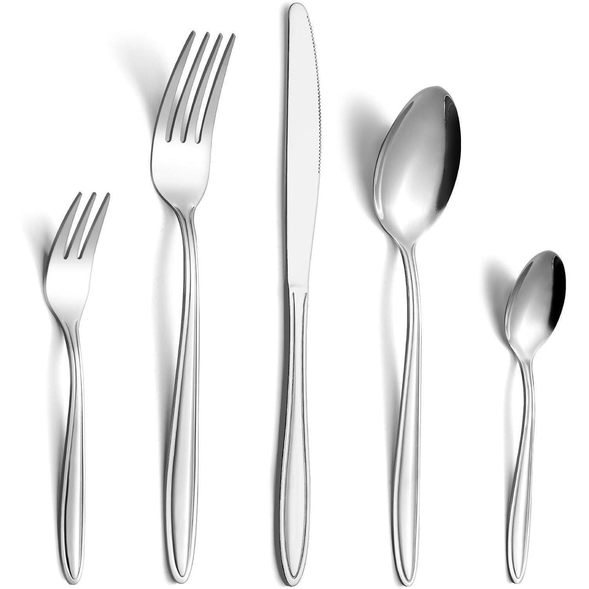 30-teiliges Besteckset für 6 Personen, Edelstahl, spülmaschinenfest