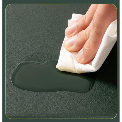 Tischdecke wasserdicht, rutschfest – Beige 90x200 cm in Lederoptik