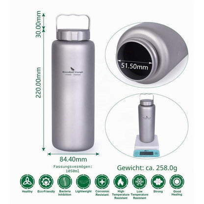 Titan Trinkflasche 1050ml – Ultraleicht & Robust für Outdoor