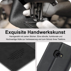 Samsung Galaxy Xcover 4/4s Hülle Leder mit Schutzfolie und