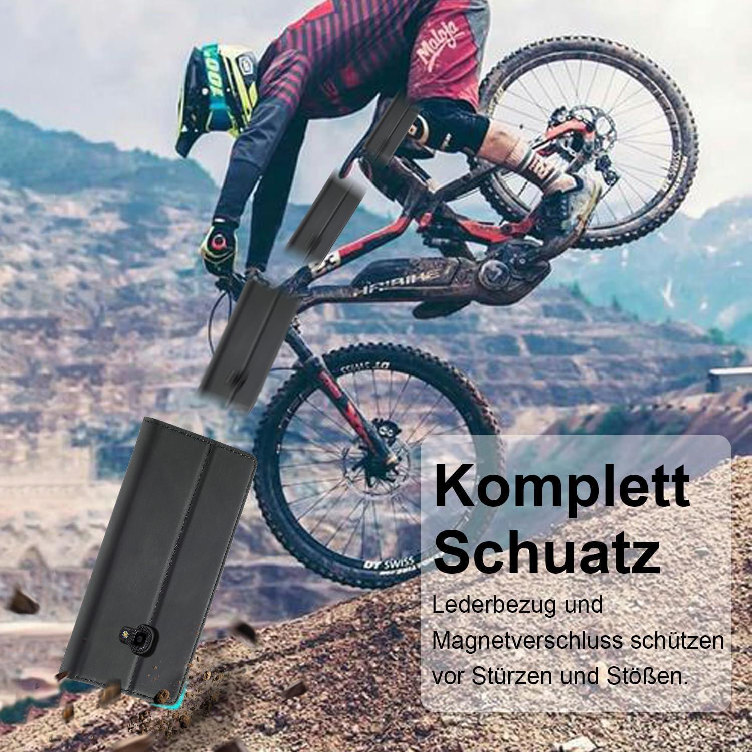Leder Handyhülle Samsung Galaxy Xcover 4 4s Klappbar Magnetisch