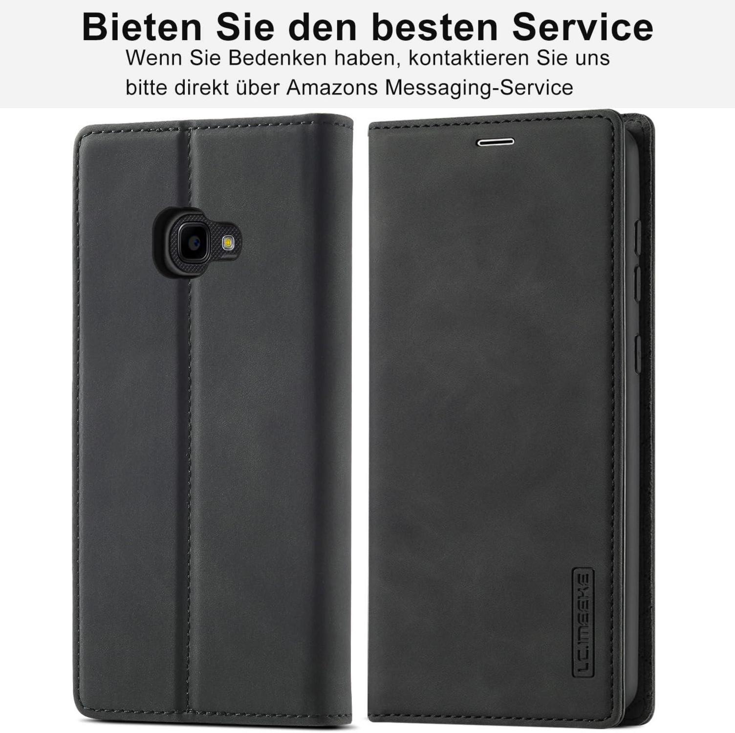 Leder Handyhülle Samsung Galaxy Xcover 4 4s Klappbar Magnetisch