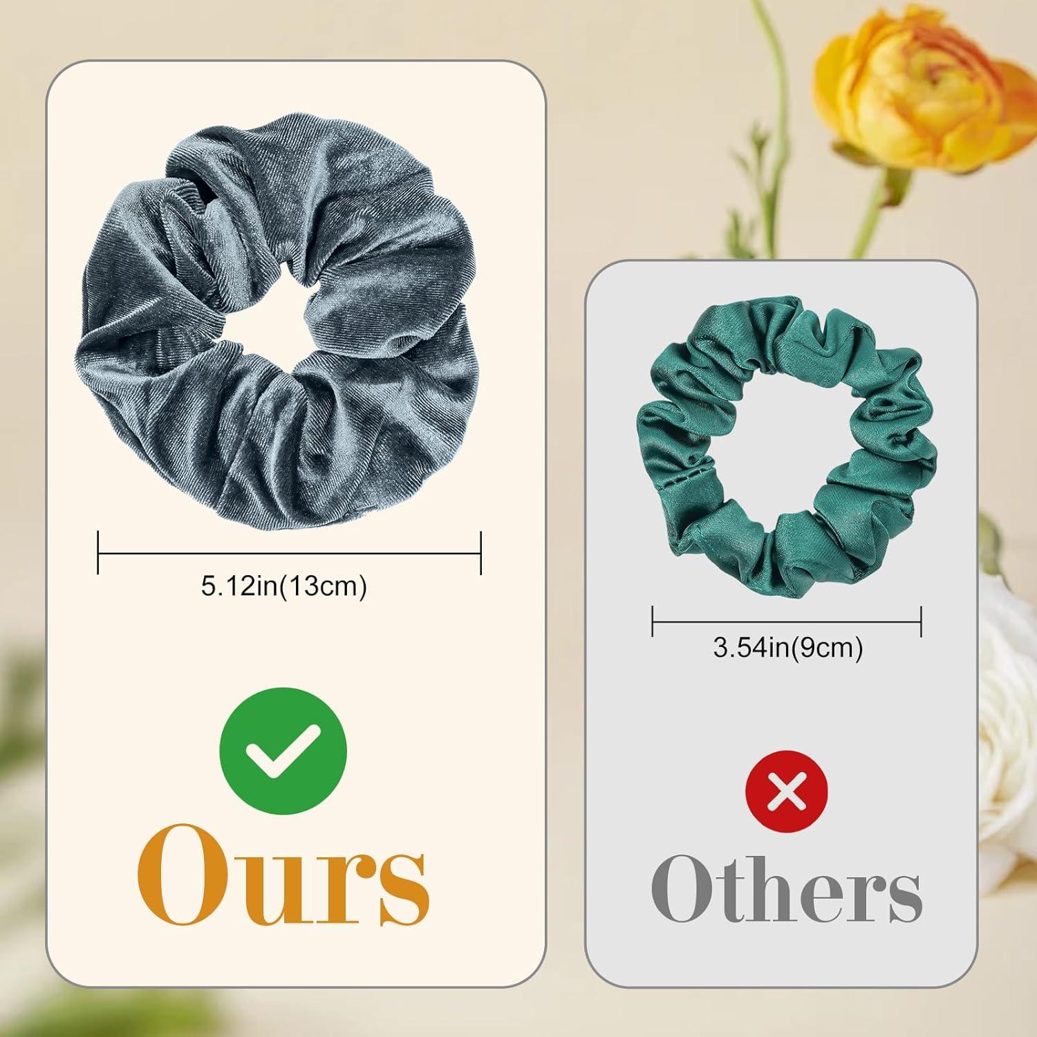 4er Set Samt Haargummis Scrunchies Haar Accessoires Mädchen Frauen