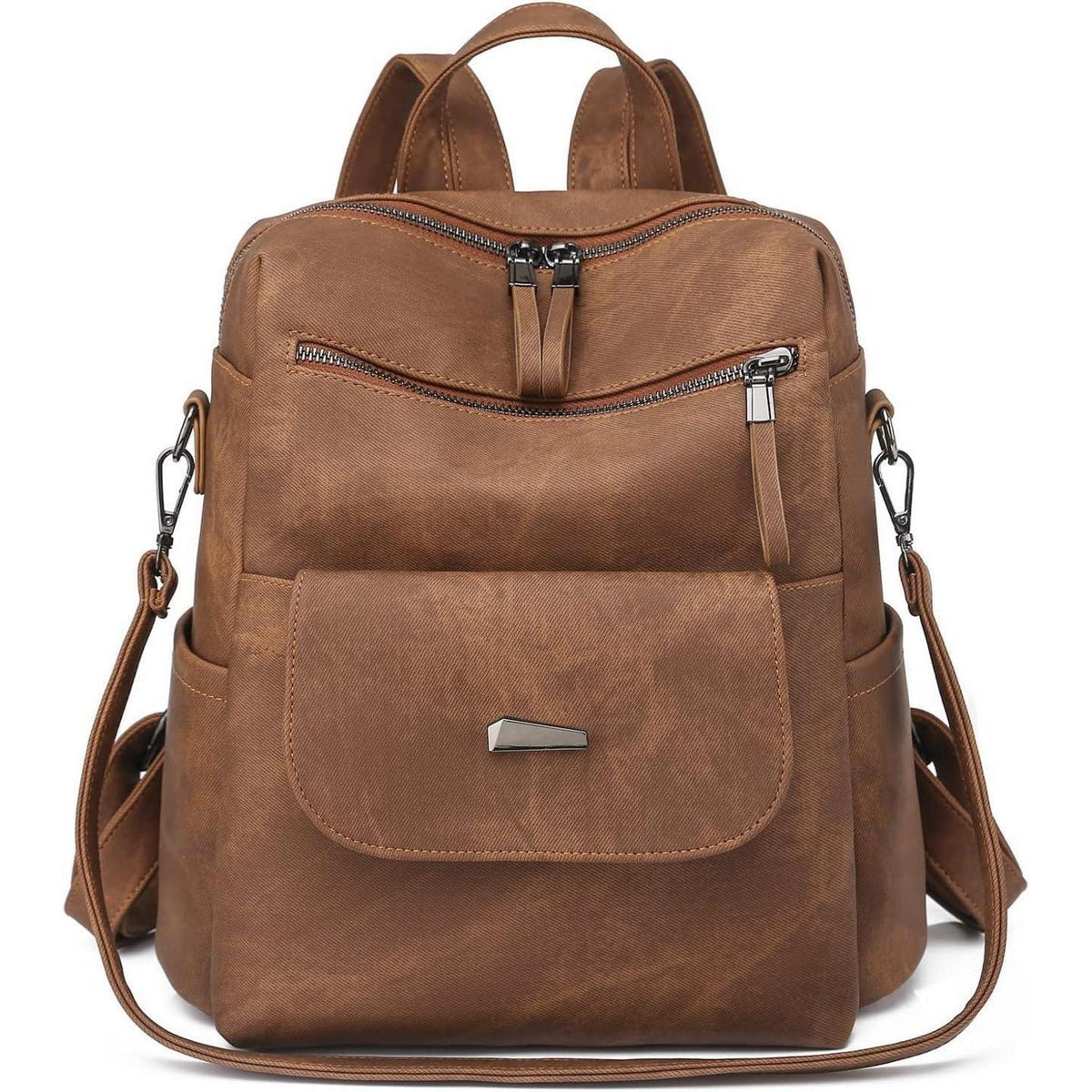 Damen Rucksack Caramel | Wasserdicht, Anti-Diebstahl, Convertible
