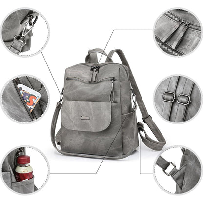 Damen Rucksack 3-in-1 wasserdicht, leicht, grau