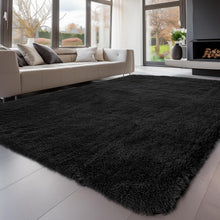 Grauer Hochflor Teppich 240x300 – Waschbar & Rutschfest für Wohnzimmer