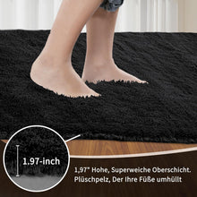 Grauer Hochflor Teppich 240x300 – Waschbar & Rutschfest für Wohnzimmer