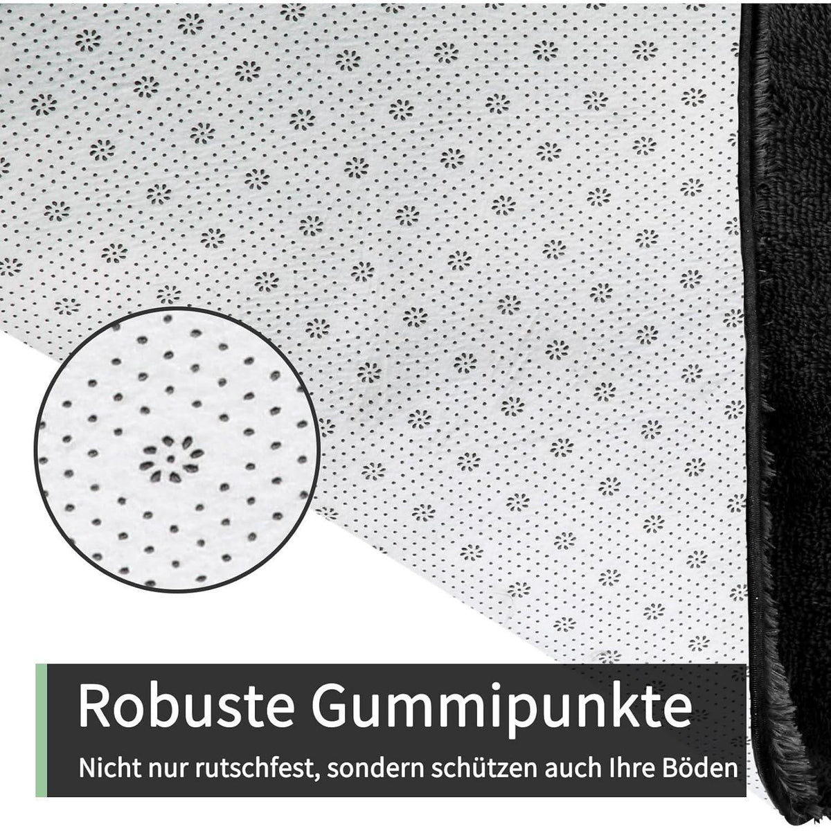 Grauer Hochflor Teppich 240x300 – Waschbar & Rutschfest für Wohnzimmer