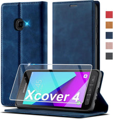 Handyhülle Samsung Galaxy Xcover 4 Leder Schutzhülle mit Ständer