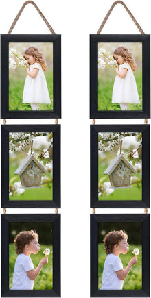 Fotorahmen 10x15 cm Collage Set Schwarz für Wanddekoration