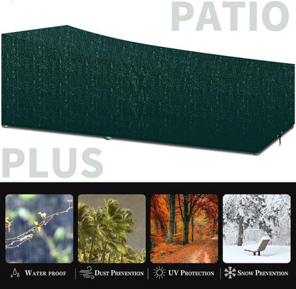 Patio Plus Sonnenliegen Abdeckung wasserdicht UV-Schutz 220x80x35/55cm Grün