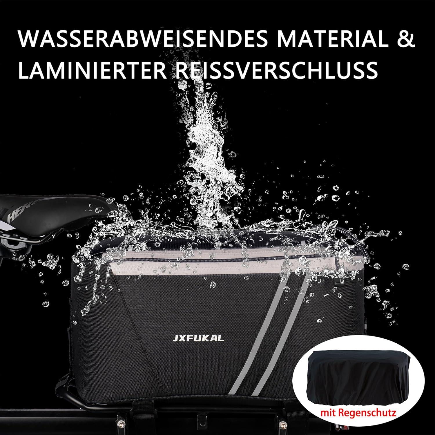 Fahrrad Gepäckträgertasche 12L wasserdicht reflektierend