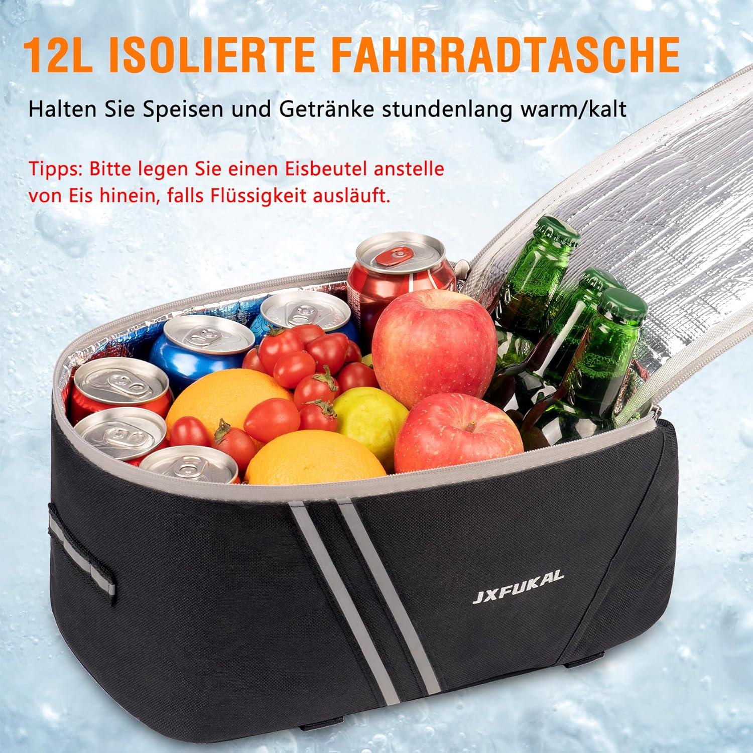Fahrrad Gepäckträgertasche wasserdicht 12L reflektierend Tragetasche