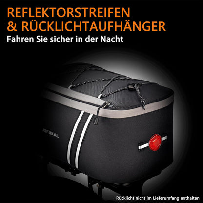 Fahrrad Gepäckträgertasche 12L wasserdicht E-Bike Tragetasche reflektierend
